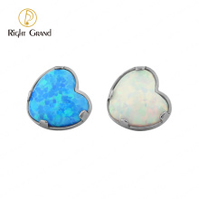 Custom Titanium Prong Set Titanium heart Drop Opal17/ Opal05 Labret Top Piercing Jewelry